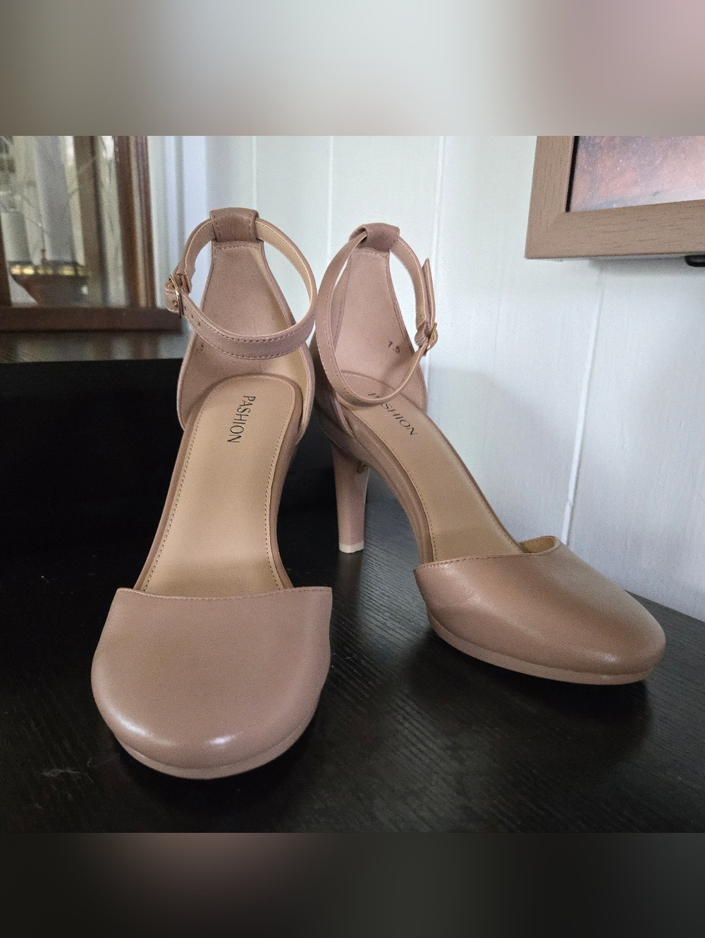 Pashion Jocelyn Summer Heel/Sandal Latte Leather - Picture 2 of 10